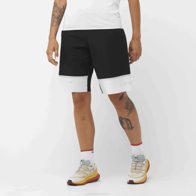 SalomonLF4H1188 kadın şortu - şort koyu siyah/beyaz