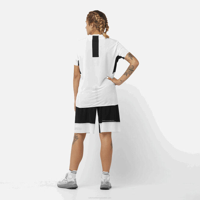 SalomonLF4H1188 kadın şortu - şort koyu siyah/beyaz