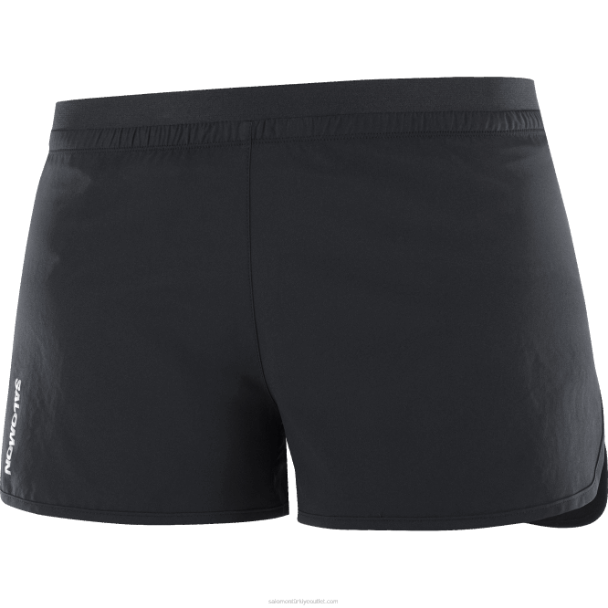 SalomonLF4H1190 kadın şortu - çapraz 3 koyu siyah