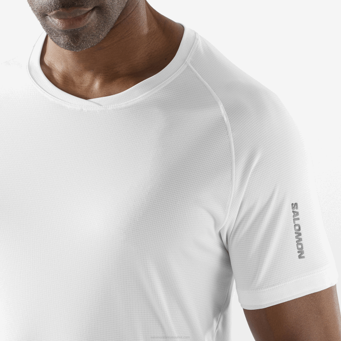 SalomonLF4H1196 erkek kısa kollu tişört - equipe logosu beyaz