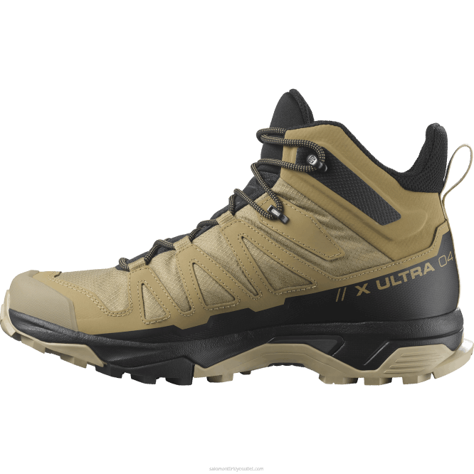 SalomonLF4H12 erkek yürüyüş botları - x ultra 4 orta gore-tex varek/siyah/safari