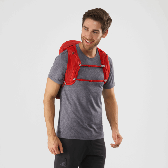 SalomonLF4H1207 erkek yürüyüş çantası - xt 10 goji berry/kök kahverengi