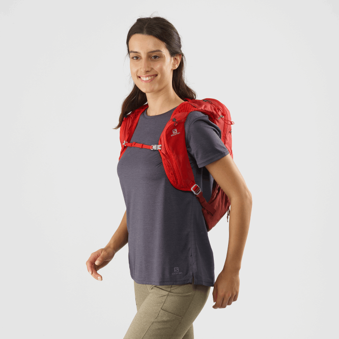 SalomonLF4H1207 erkek yürüyüş çantası - xt 10 goji berry/kök kahverengi