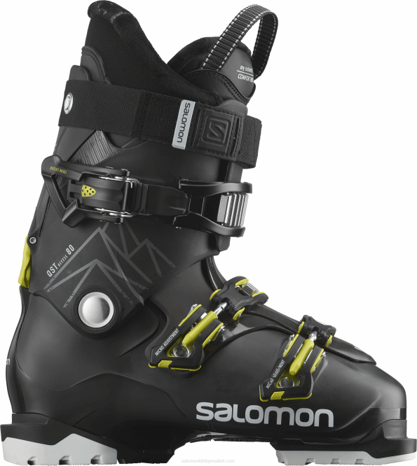 SalomonLF4H1226 erkek tüm dağ botları - qst access 80 siyah/beluga/asit yeşili