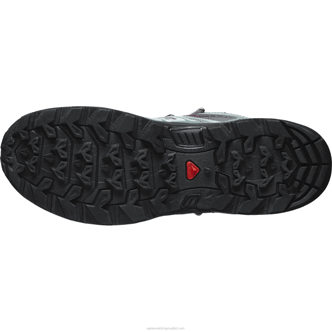 SalomonLF4H1277 Kadın yürüyüş botları - x ultra pioneer mid clima su geçirmez abanoz/fırtınalı hava/şarap tadımı