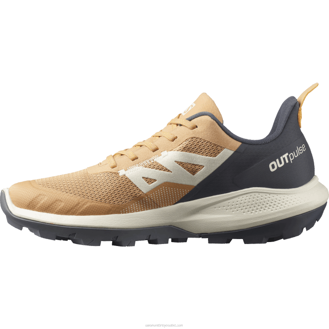SalomonLF4H1281 kadın yürüyüş ayakkabısı - outpulse çemen/abanoz/parlayan turuncu