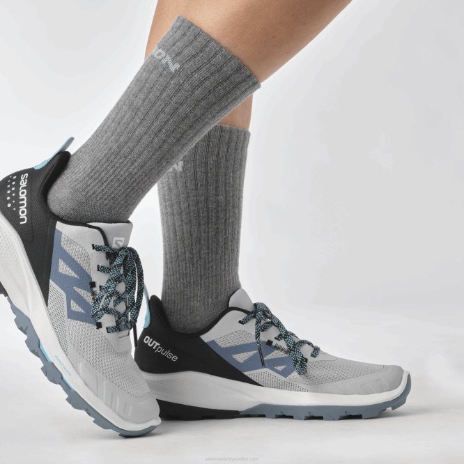 SalomonLF4H1282 kadın yürüyüş ayakkabısı - outpulse inci mavisi/çin mavisi/mavi parlaklık