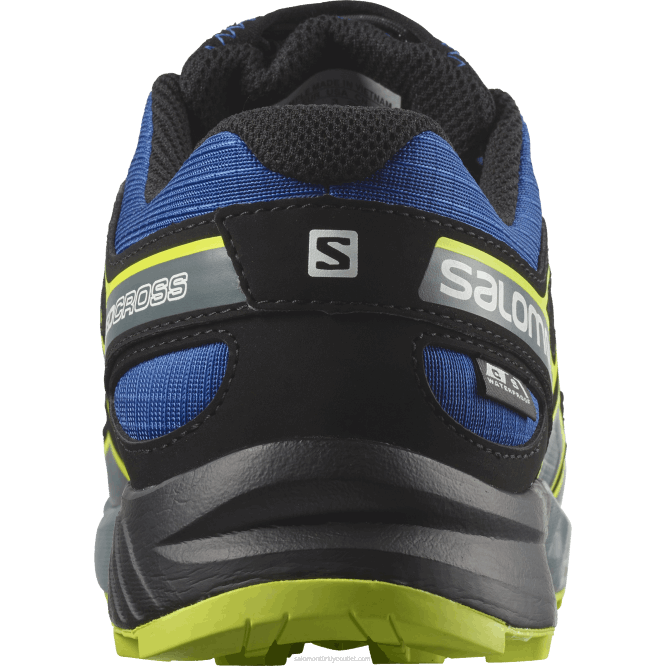 SalomonLF4H1344 junior - çocuk ayakkabısı - speedcross clima su geçirmez deniz mavisi/siyah/asit kireç