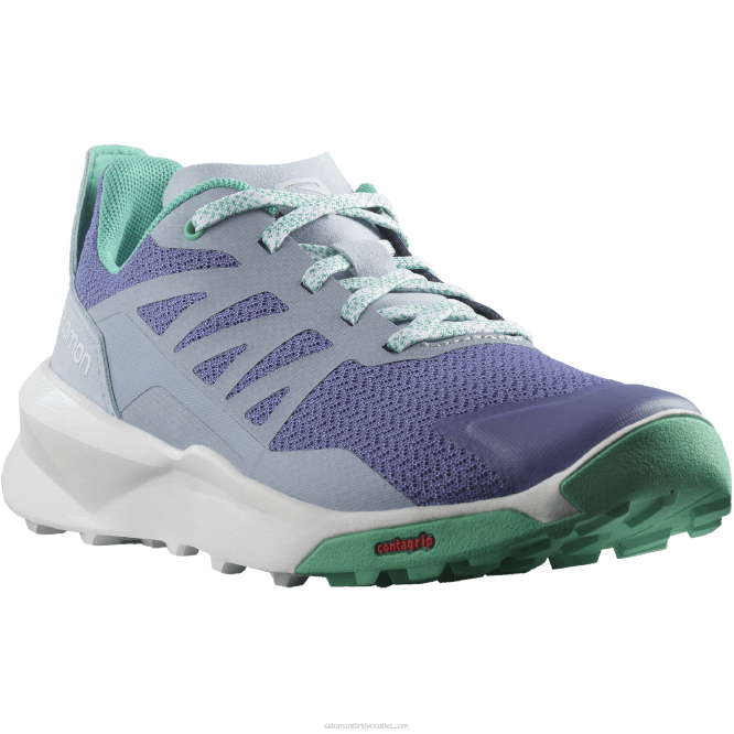 SalomonLF4H1348 junior - çocuk ayakkabıları - devriye kadife sabah/zen mavisi/nane yaprağı