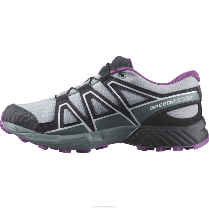 SalomonLF4H1353 junior - çocuk ayakkabıları - speedcross taş ocağı/siyah/köpüklü üzüm