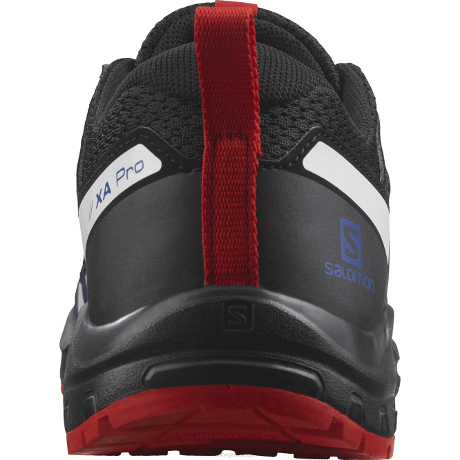 SalomonLF4H1356 junior - çocuk ayakkabıları - xa pro v8 siyah/lapis mavisi/ateş kırmızısı