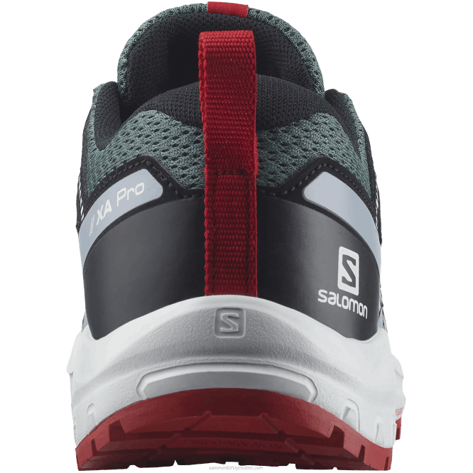 SalomonLF4H1357 junior - çocuk ayakkabıları - xa pro v8 fırtınalı hava/zen mavisi/goji berry