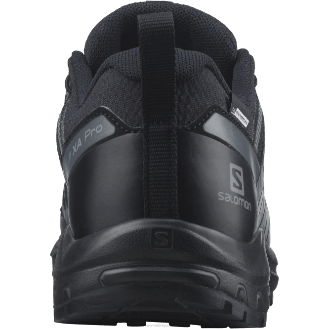 SalomonLF4H1360 junior - çocuk ayakkabısı - xa pro v8 clima su geçirmez siyah/abanoz