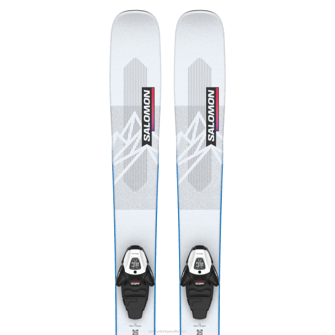 SalomonLF4H1367 junior - çocuklar için serbest kayak paketi - qst boş takım (ve l6) illüzyon mavisi/kırmızı/süreç mavisi