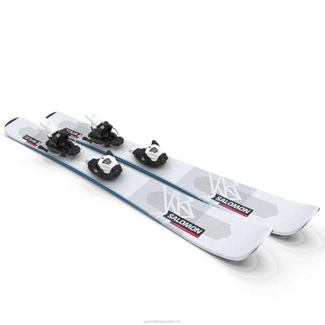 SalomonLF4H1367 junior - çocuklar için serbest kayak paketi - qst boş takım (ve l6) illüzyon mavisi/kırmızı/süreç mavisi