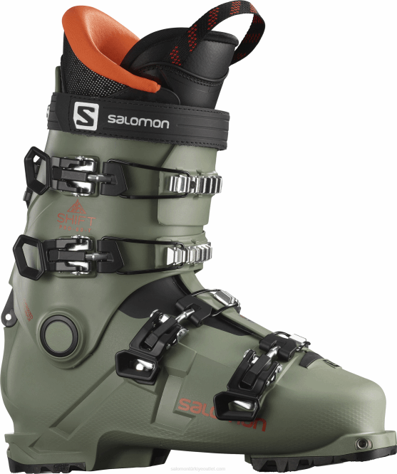 SalomonLF4H1373 junior - çocuklar için tüm dağ botları - shift pro 80t at yağ yeşili/siyah/turuncu