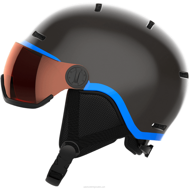 SalomonLF4H1388 junior - çocuk kaskı - grom vizör siyah