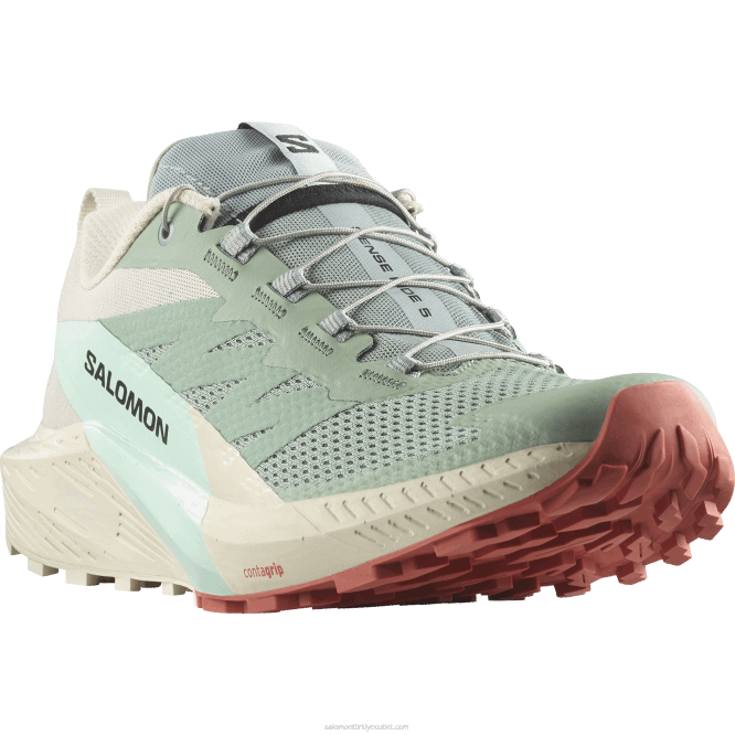 SalomonLF4H1433 erkek patika koşu ayakkabısı - sense ride 5 nilüfer yaprağı/yağmurlu gün/ağartılmış su
