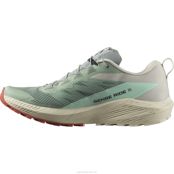 SalomonLF4H1433 erkek patika koşu ayakkabısı - sense ride 5 nilüfer yaprağı/yağmurlu gün/ağartılmış su