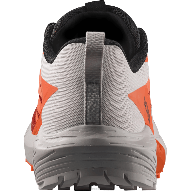 SalomonLF4H1434 erkek patika koşu ayakkabısı - sense ride 5 ay kayası/şok edici turuncu/ateş kırmızısı