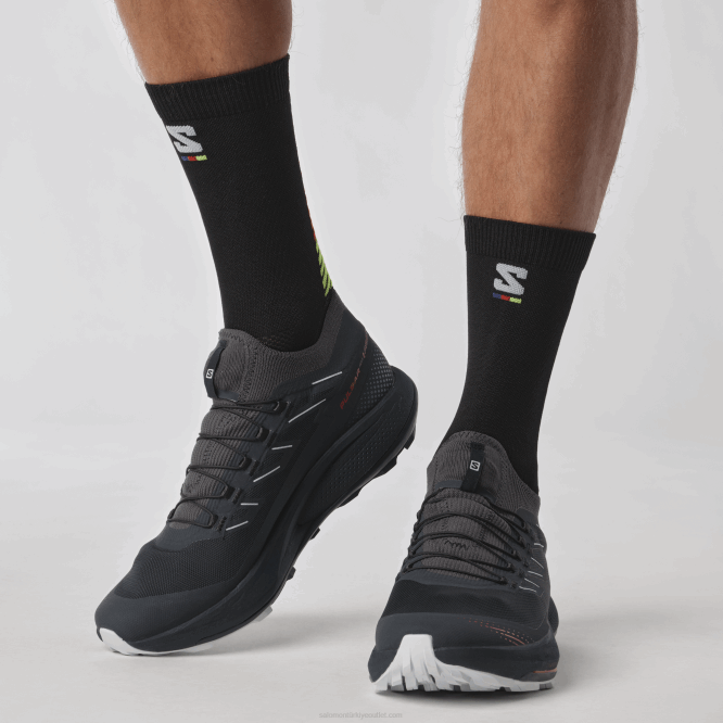 SalomonLF4H1436 erkek patika koşu ayakkabısı - pulsar trail pro 2 karbon/ateş kırmızısı/kutup buzu