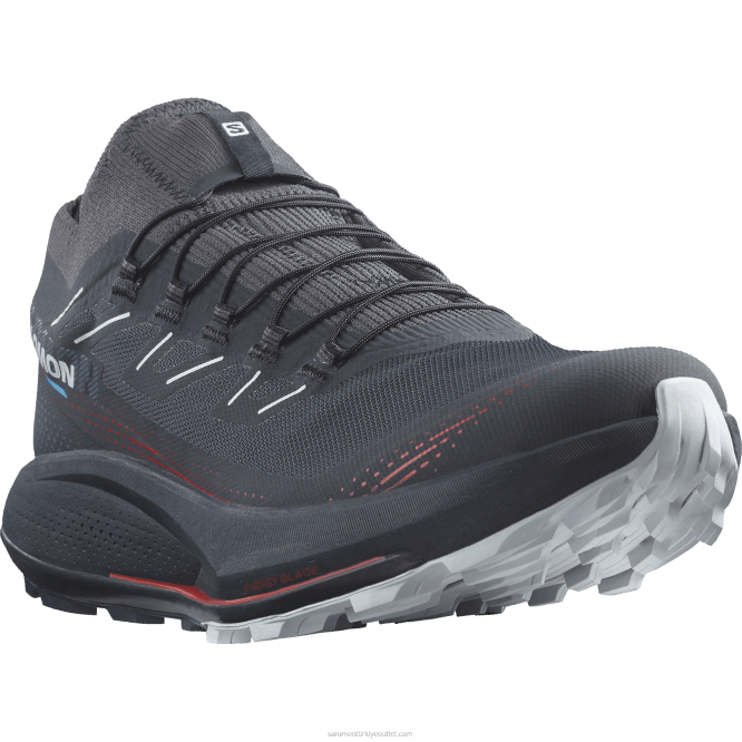 SalomonLF4H1436 erkek patika koşu ayakkabısı - pulsar trail pro 2 karbon/ateş kırmızısı/kutup buzu