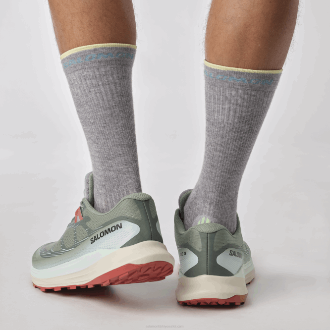 SalomonLF4H1440 erkek patika koşu ayakkabısı - ultra glide 2 nilüfer yaprağı/ağartılmış aqua/acı sos