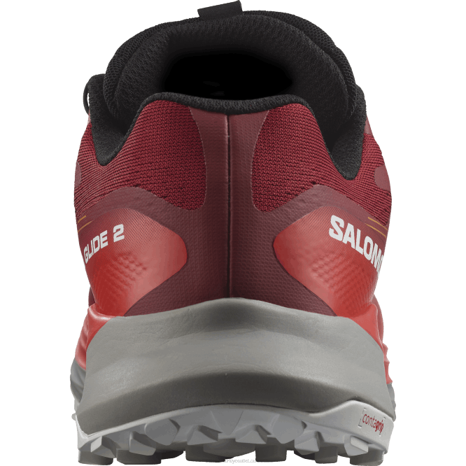 SalomonLF4H1442 erkek patika koşu ayakkabısı - ultra glide 2 gore-tex bisiklet kırmızısı/don grisi/zerdeçal