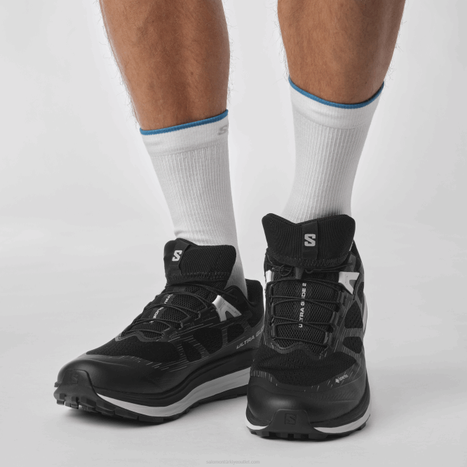 SalomonLF4H1443 erkek patika koşu ayakkabısı - ultra glide 2 gore-tex siyah/ay taşı/beyaz