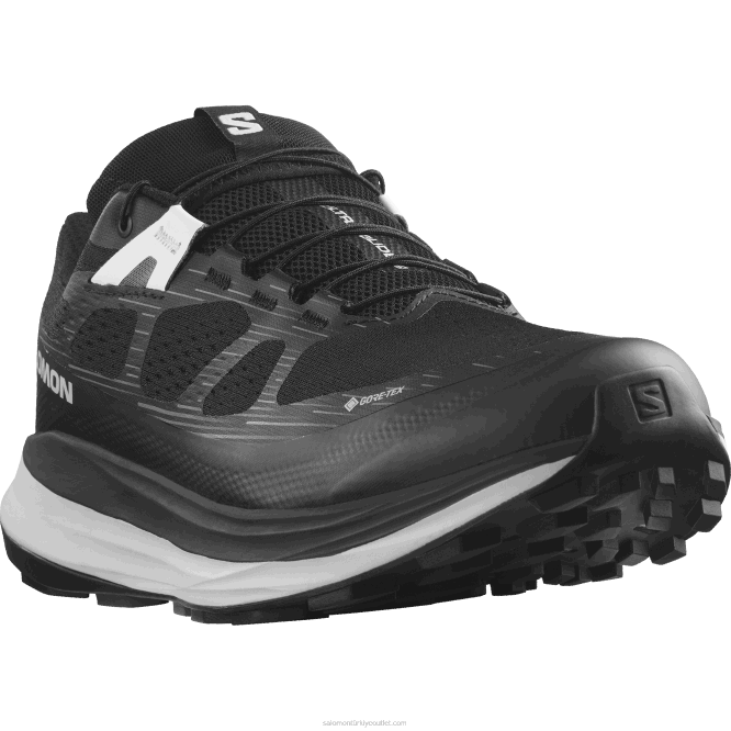 SalomonLF4H1443 erkek patika koşu ayakkabısı - ultra glide 2 gore-tex siyah/ay taşı/beyaz