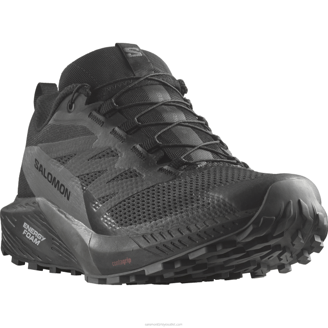 SalomonLF4H1444 erkek patika koşu ayakkabısı - sense ride 5 gore-tex siyah/mıknatıs