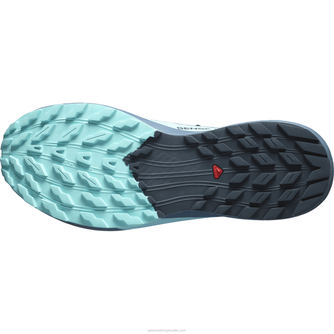 SalomonLF4H1445 erkek patika koşu ayakkabısı - sense ride 5 gore-tex karbon/mavi parlaklık/çin mavisi