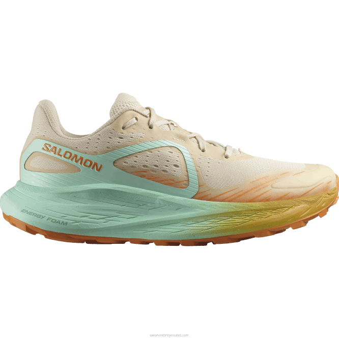 SalomonLF4H1446 erkek arazi koşu ayakkabısı - glide max tr ağartılmış kum/yucca/turuncu biber