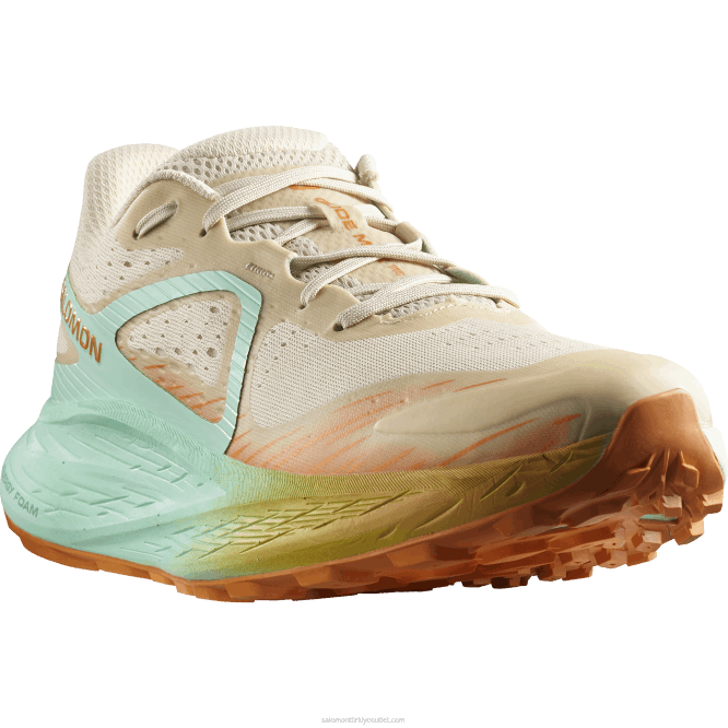 SalomonLF4H1446 erkek arazi koşu ayakkabısı - glide max tr ağartılmış kum/yucca/turuncu biber