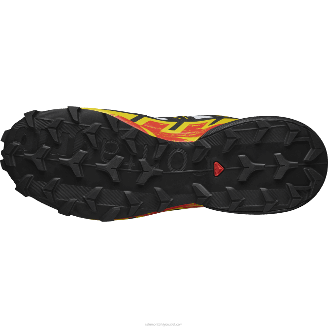 SalomonLF4H1451 erkek patika koşu ayakkabısı - speedcross 6 beyaz/siyah/imparatorluk sarısı
