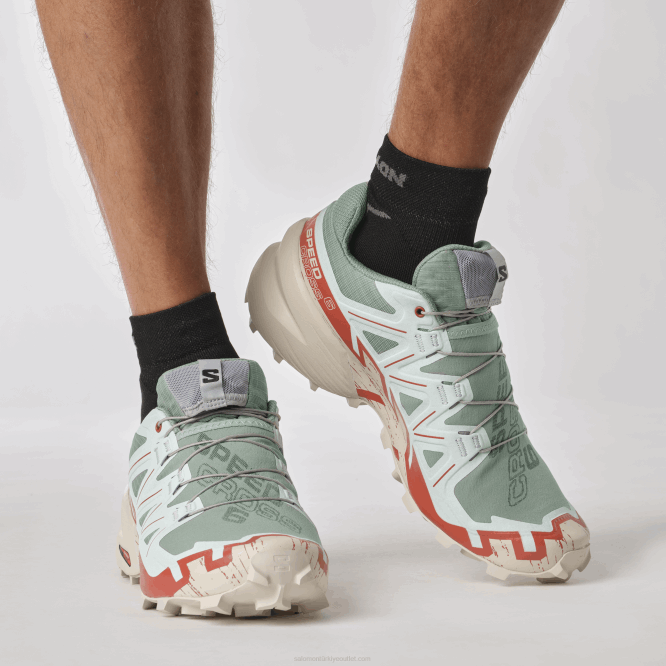 SalomonLF4H1454 erkek patika koşu ayakkabısı - speedcross 6 nilüfer yaprağı/yağmurlu gün/ağartılmış su