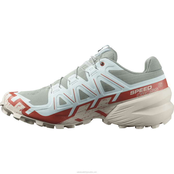 SalomonLF4H1454 erkek patika koşu ayakkabısı - speedcross 6 nilüfer yaprağı/yağmurlu gün/ağartılmış su