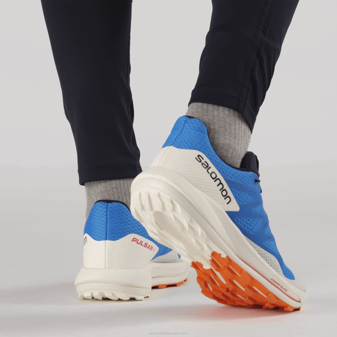 SalomonLF4H1458 erkek arazi koşu ayakkabısı - pulsar izi indigo kiraz kuşu/vanilya buzu/canlı portakal