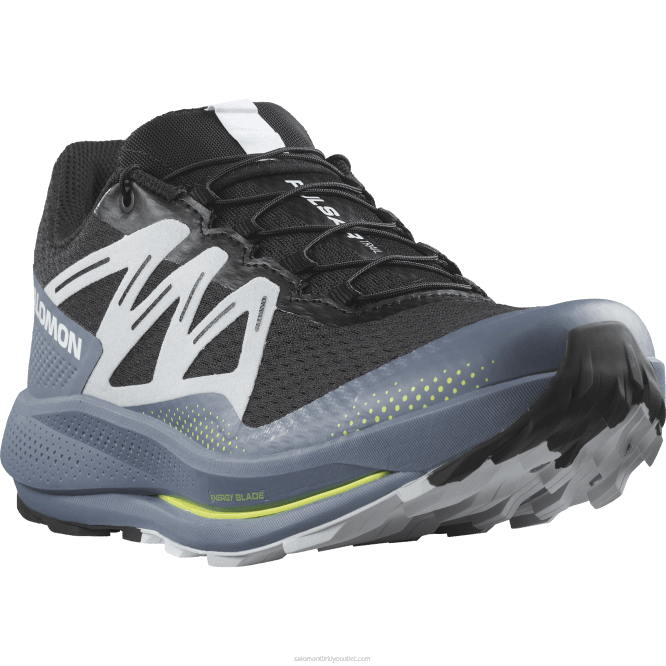 SalomonLF4H1459 erkek arazi koşu ayakkabısı - pulsar izi siyah/çin mavisi/kutup buzu