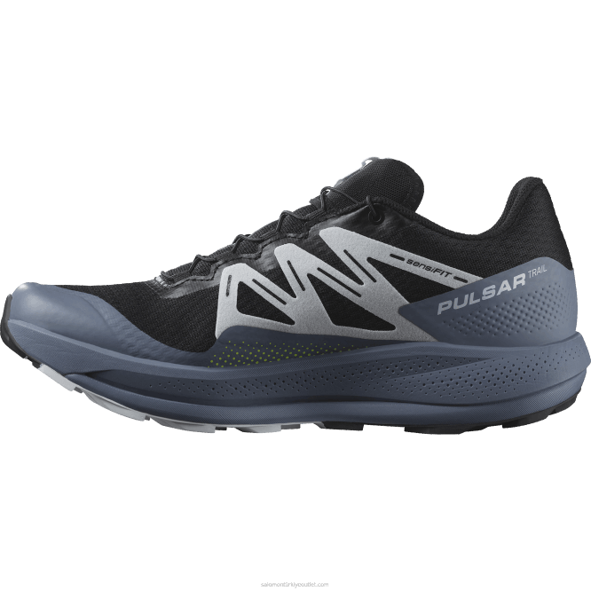 SalomonLF4H1459 erkek arazi koşu ayakkabısı - pulsar izi siyah/çin mavisi/kutup buzu