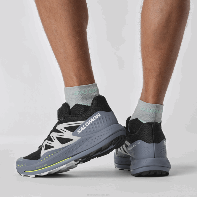 SalomonLF4H1459 erkek arazi koşu ayakkabısı - pulsar izi siyah/çin mavisi/kutup buzu