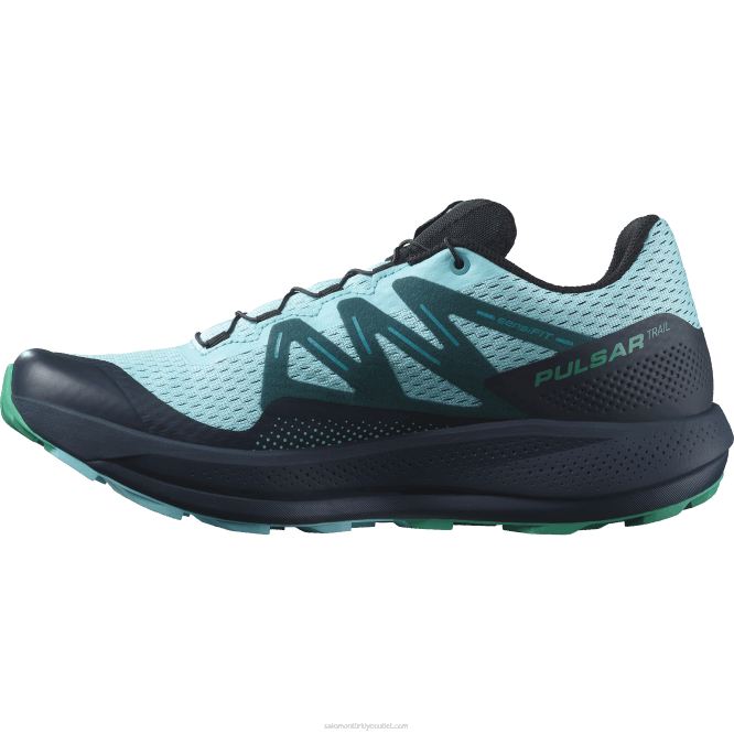 SalomonLF4H1460 erkek arazi koşu ayakkabısı - pulsar izi mavi parlaklık/karbon/zümrüt