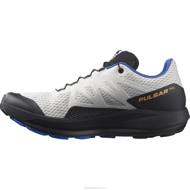 SalomonLF4H1461 erkek arazi koşu ayakkabısı - pulsar izi ay taşı/siyah/göz kamaştırıcı mavi