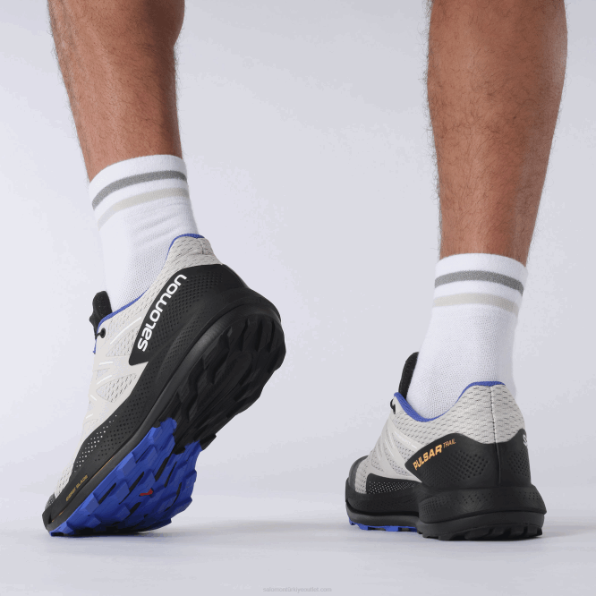 SalomonLF4H1461 erkek arazi koşu ayakkabısı - pulsar izi ay taşı/siyah/göz kamaştırıcı mavi