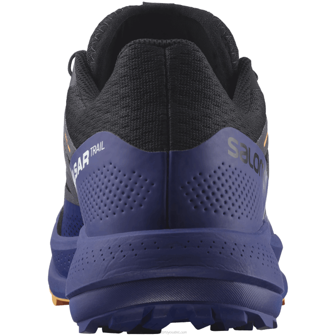 SalomonLF4H1462 erkek arazi koşu ayakkabısı - pulsar izi siyah/akasma mavisi/parlak turuncu