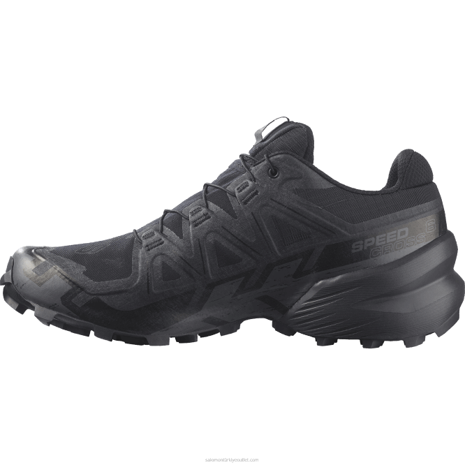 SalomonLF4H1465 erkek patika koşu ayakkabısı - speedcross 6 gore-tex siyah/hayalet