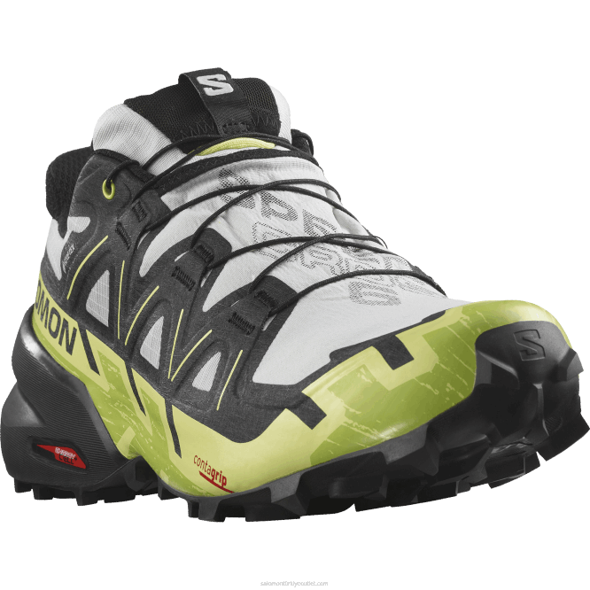 SalomonLF4H1468 erkek patika koşu ayakkabısı - speedcross 6 gore-tex ay kayası/siyah/güneşli kireç