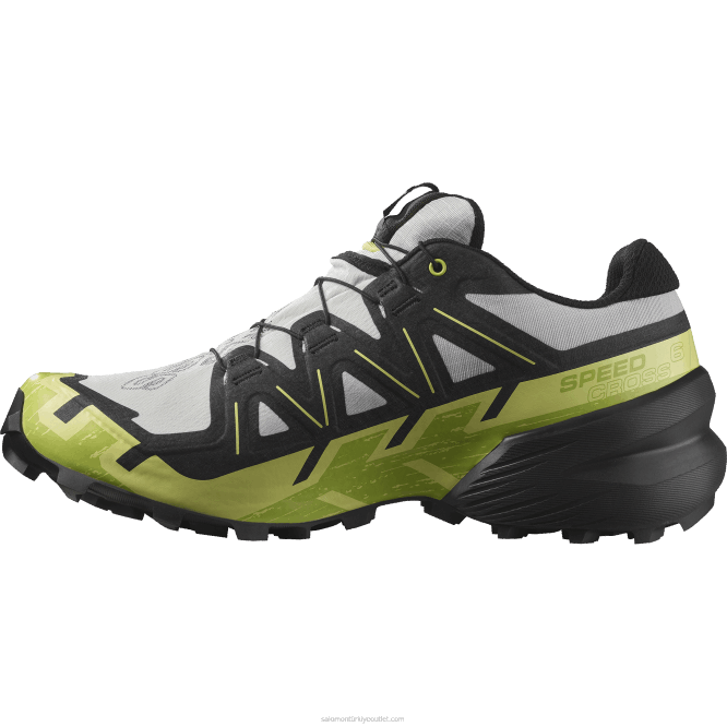 SalomonLF4H1468 erkek patika koşu ayakkabısı - speedcross 6 gore-tex ay kayası/siyah/güneşli kireç