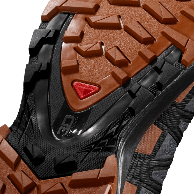 SalomonLF4H1472 erkek arazi koşu ayakkabısı - xa pro 3d v8 gore-tex geniş abanoz/karamel kafe/siyah