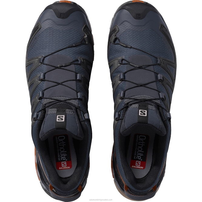 SalomonLF4H1472 erkek arazi koşu ayakkabısı - xa pro 3d v8 gore-tex geniş abanoz/karamel kafe/siyah